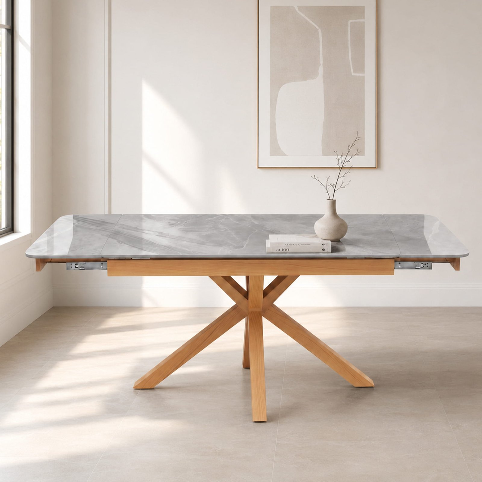 DT-0004 [Oslo Grey Wood Dining Table] - Image 2