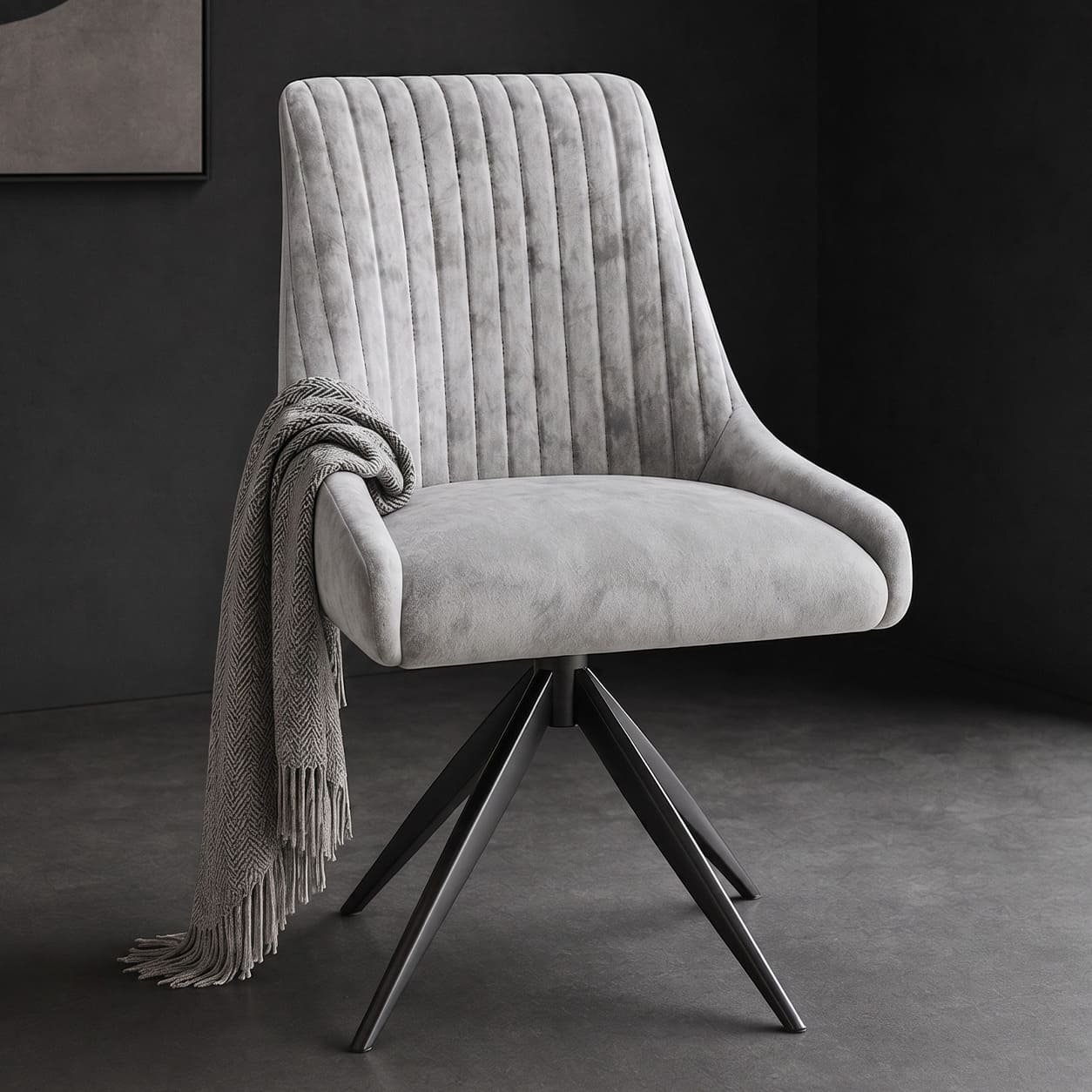 DC-0007 [Rimini Grey Swivel Dining Chair] - Image 2