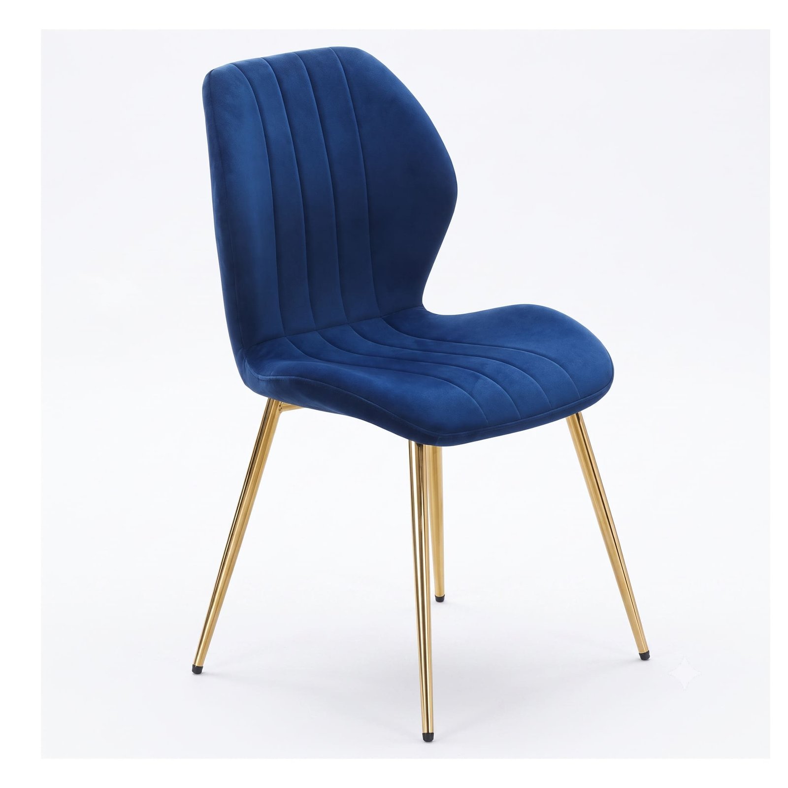 DC-0001 [Brussels Deep Blue Gold Leg Dining Chair]