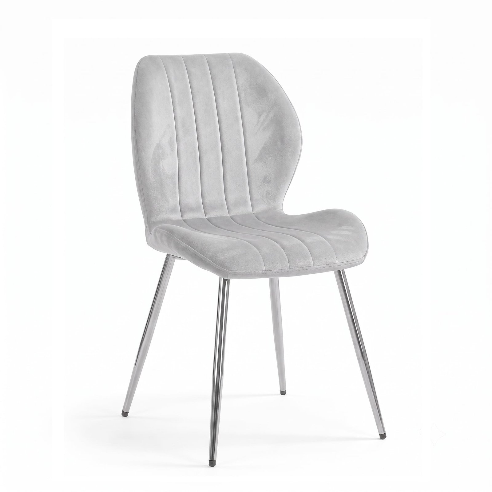 DC-0003 [Brussels Grey Silver Leg Dining Chair]