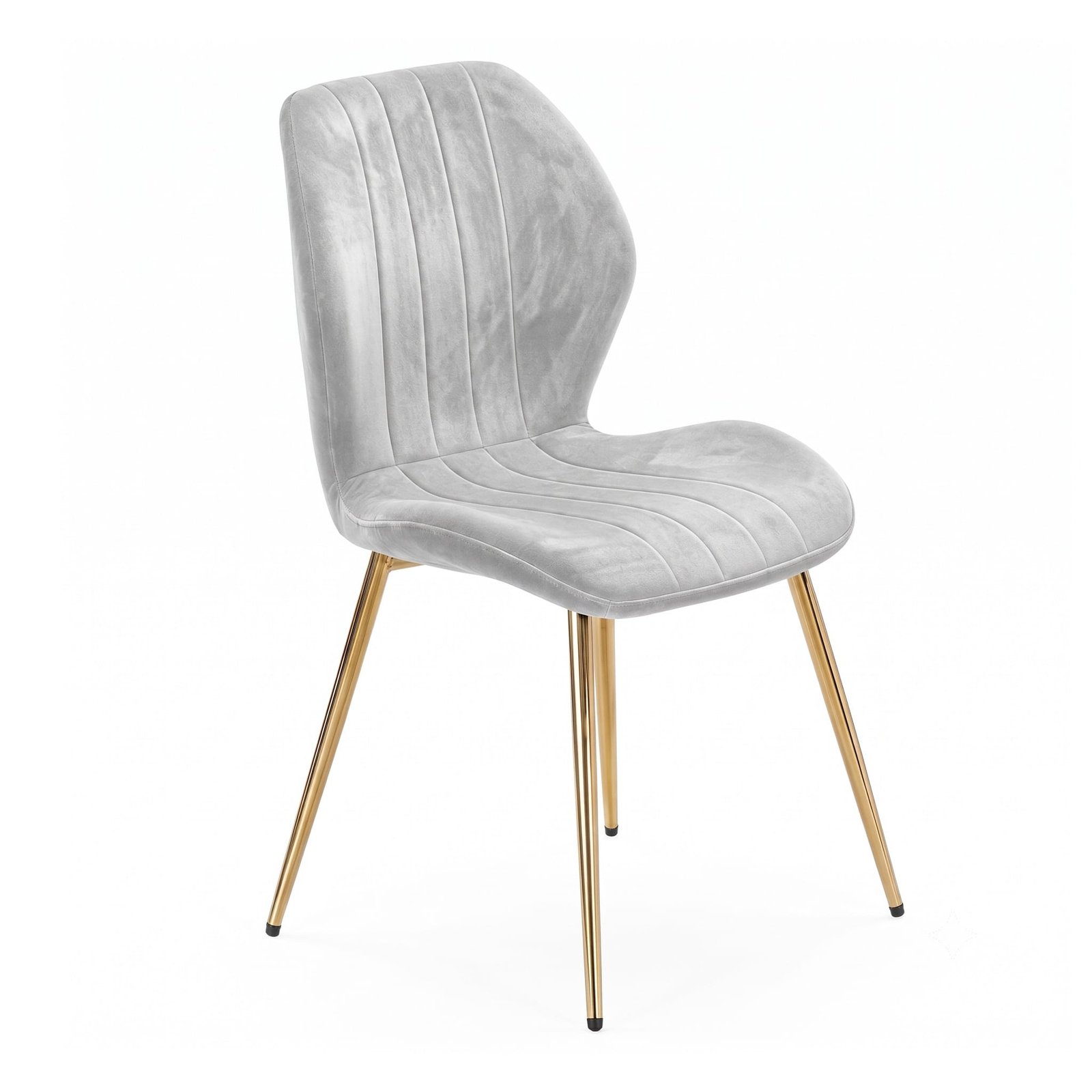 DC-0004 [Brussels Grey Gold Leg Dining Chair]
