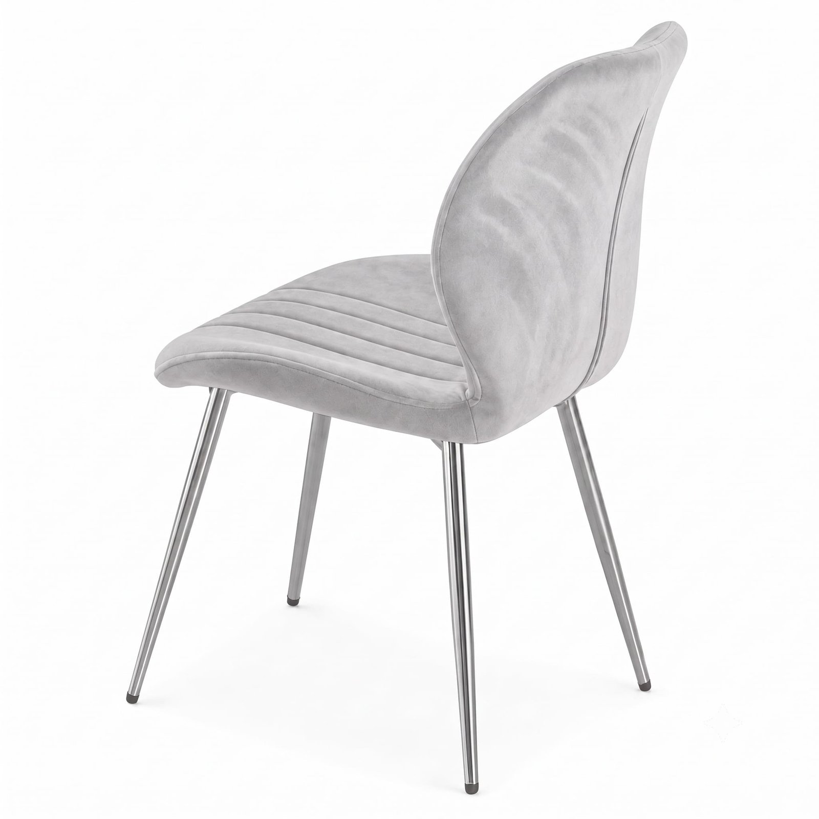 DC-0003 [Brussels Grey Silver Leg Dining Chair] - Image 4