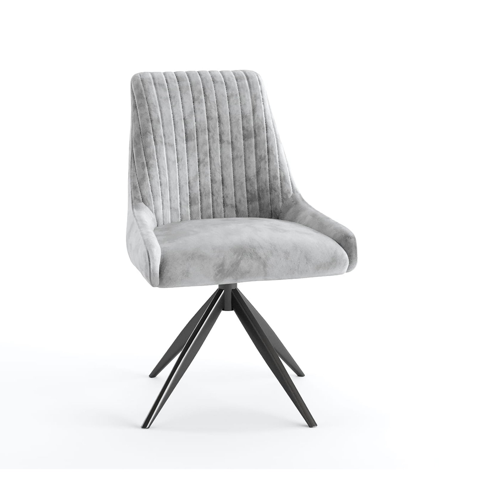 DC-0007 [Rimini Grey Swivel Dining Chair]