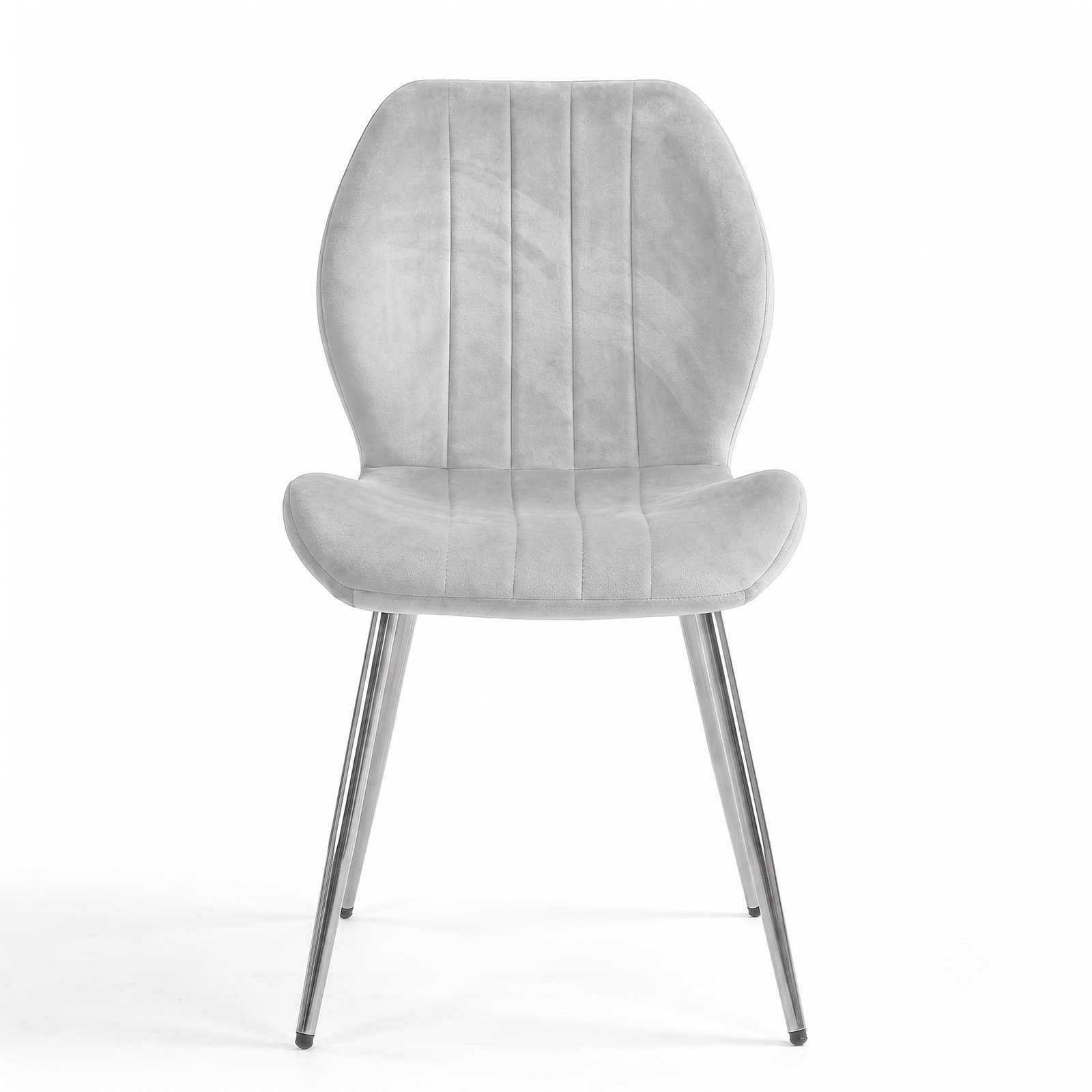 DC-0003 [Brussels Grey Silver Leg Dining Chair] - Image 5